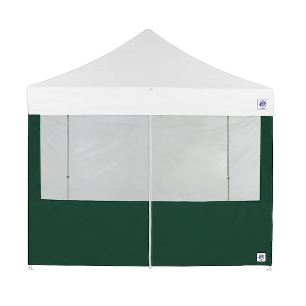 E-Z Up TAA Compliant Food Booth Middle Zipper Sidewall, 8' W x 8' H, Forest Green SW3FBFXTM8FG - main